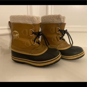 Sorel Waterproof Leather Drawstring Duck Boots